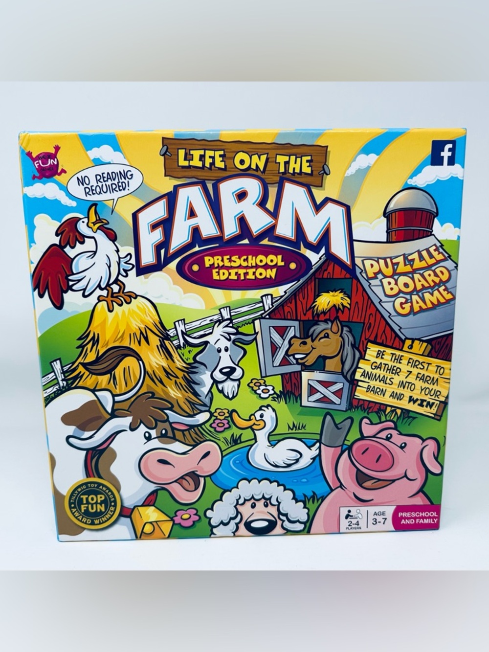 Life on the Farm Preschool Edition Board Game We R Fun Games No Reading Complete